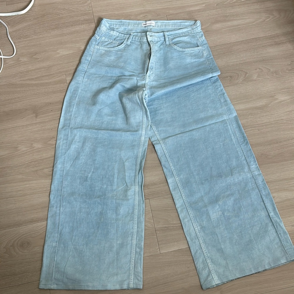 Zara wide leg linen pants